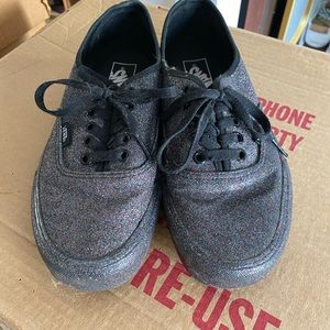 Vans Authentic- black rainbow all over sparkle w9 m7.5
